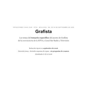 Portada del temario específico de Canal Sur