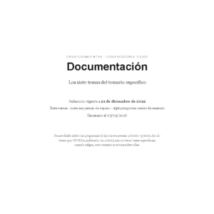 Documentación · Temario específico