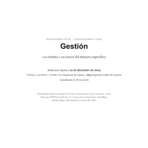 Gestión · Temario específico