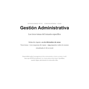 Gestión Administrativa · Temario específico