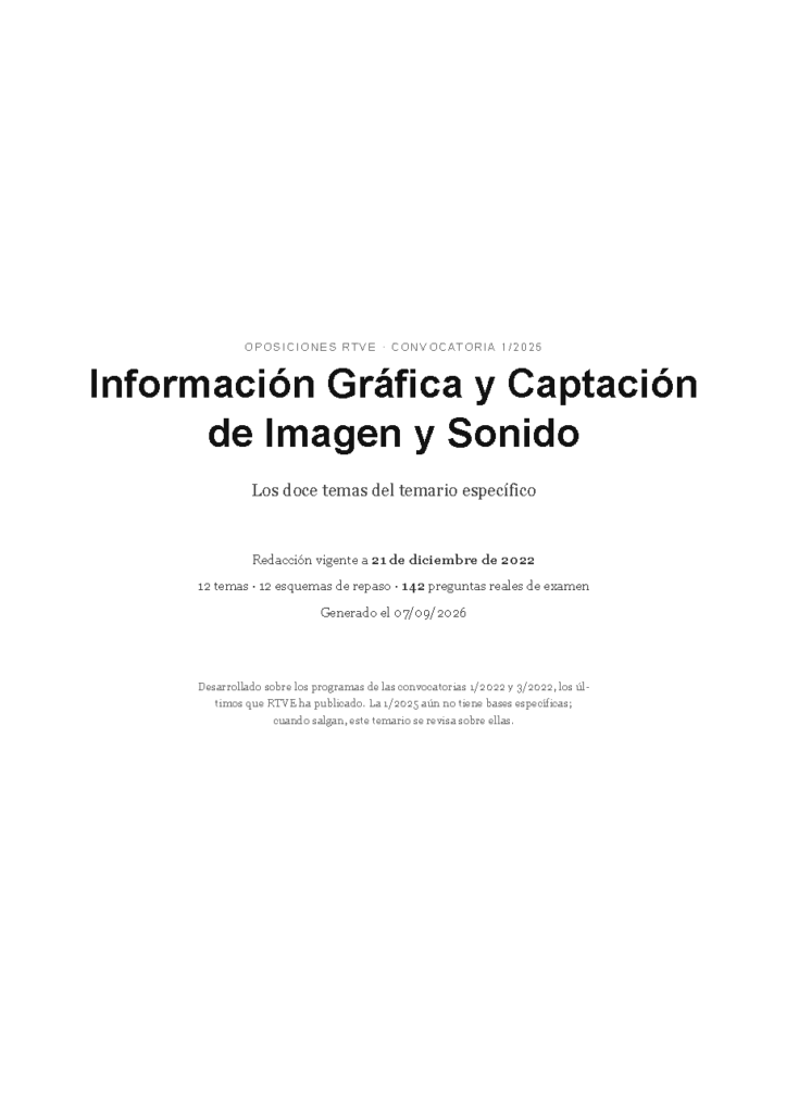 Información Gráfica y Captación de Imagen y Sonido · Temario específico