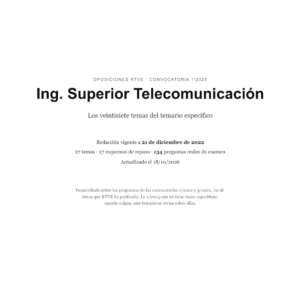 Ing. Superior Telecomunicación · Temario específico