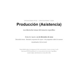 Producción (Asistencia) · Temario específico