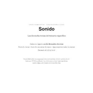 Sonido · Temario específico