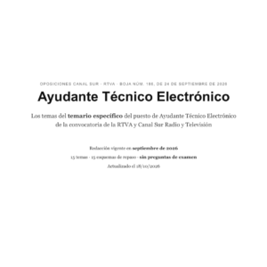 Ayudante Técnico Electrónico · Canal Sur