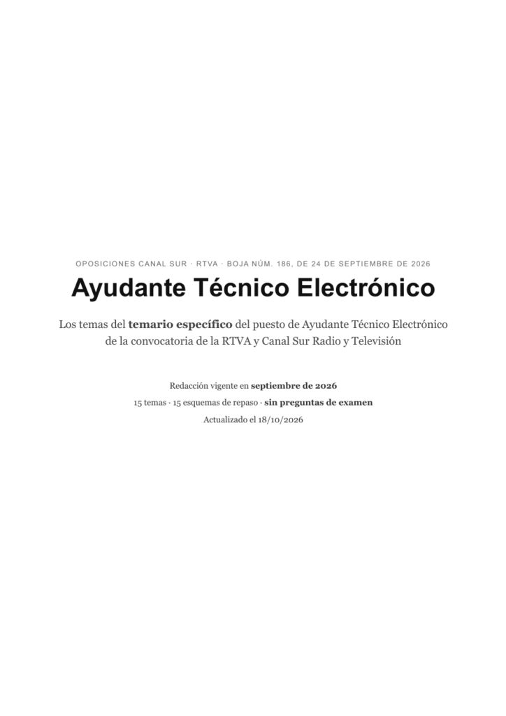 Ayudante Técnico Electrónico · Canal Sur