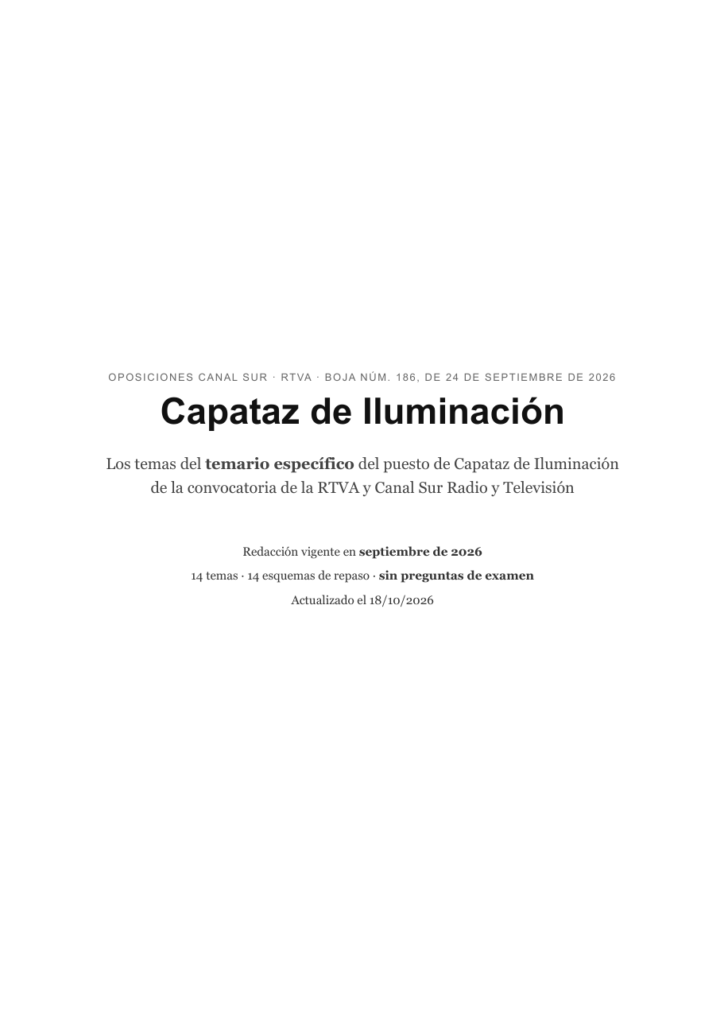 Capataz de Iluminación · Canal Sur