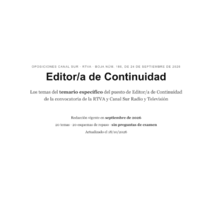 Editor/a de Continuidad · Canal Sur