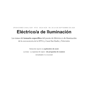 Eléctrico/a de Iluminación · Canal Sur