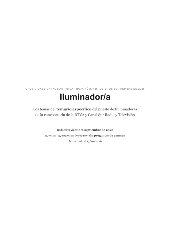 Iluminador/a · Canal Sur