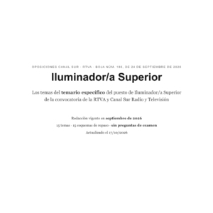 Iluminador/a Superior · Canal Sur