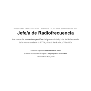 Jefe/a de Radiofrecuencia · Canal Sur