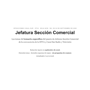 Jefatura Sección Comercial · Canal Sur