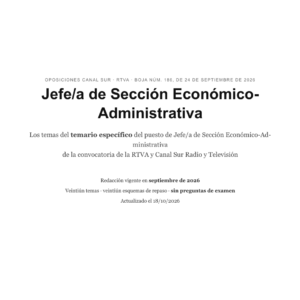Jefe/a de Sección Económico-Administrativa · Canal Sur