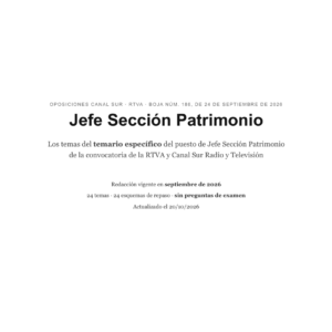 Jefe Sección Patrimonio · Canal Sur