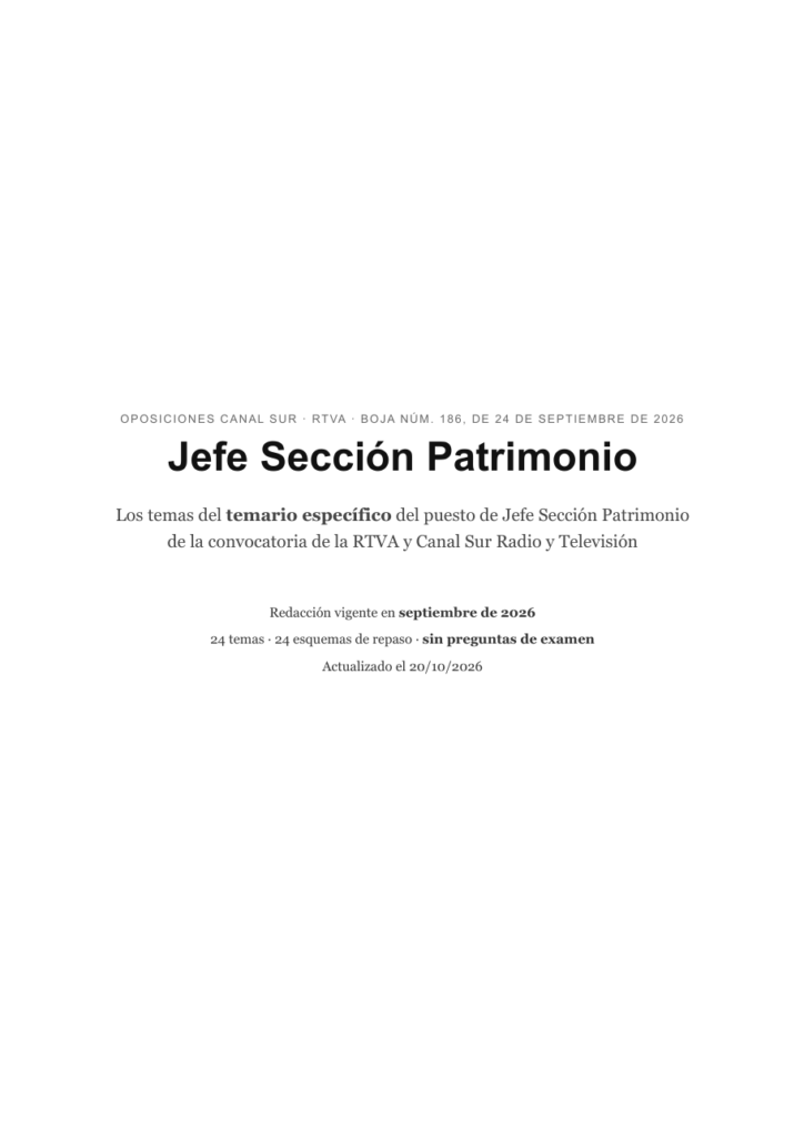 Jefe Sección Patrimonio · Canal Sur