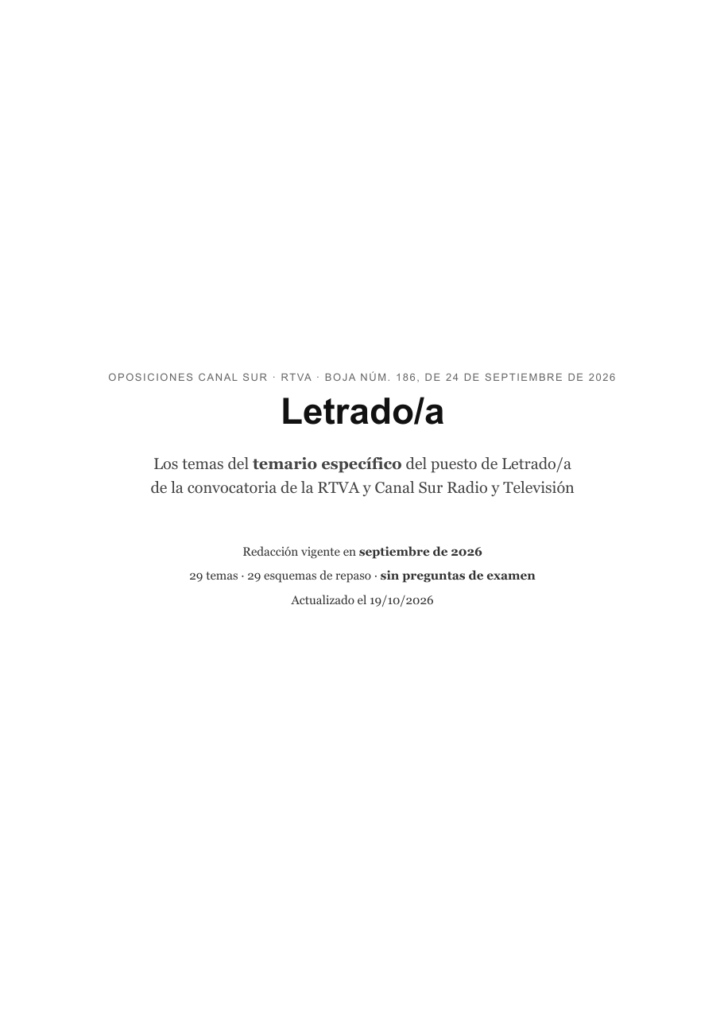 Letrado/a · Canal Sur