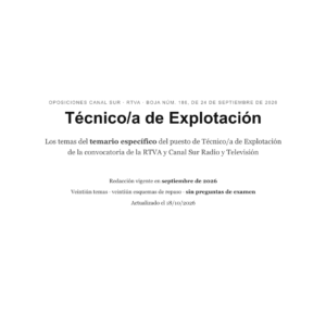 Técnico/a de Explotación · Canal Sur