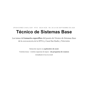 Técnico de Sistemas Base · Canal Sur