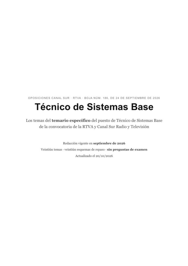 Técnico de Sistemas Base · Canal Sur
