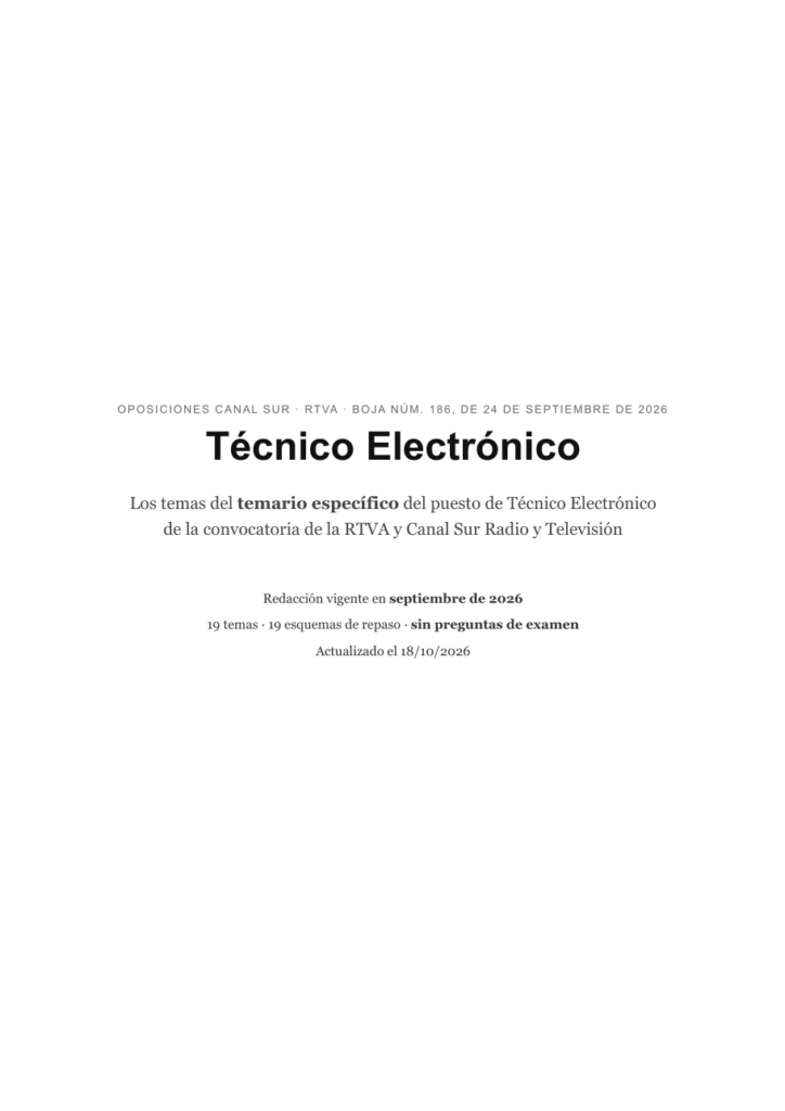 Técnico Electrónico · Canal Sur