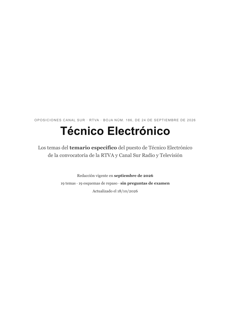 Técnico Electrónico · Canal Sur