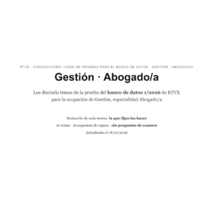 Gestión · Abogado/a · Temario específico