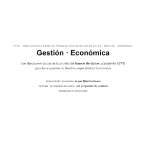 Gestión · Económica · Temario específico