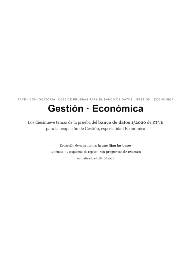 Gestión · Económica · Temario específico